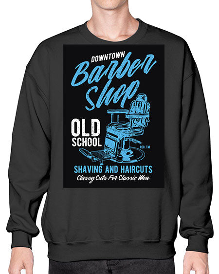 Downtown Barbershop CS729# - barber- Sweatshirt - Crew
