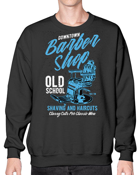 Downtown Barbershop730# - barber- Sweatshirt - Crew