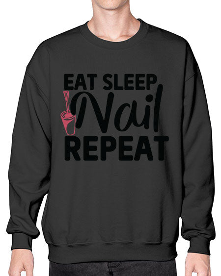 Eat Sleep Nail Repeat 736# - nail tech- Sweatshirt - Crew