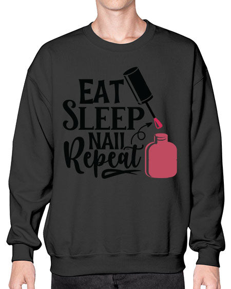 Eat Sleep Nail Repeat 737# - nail tech- Sweatshirt - Crew