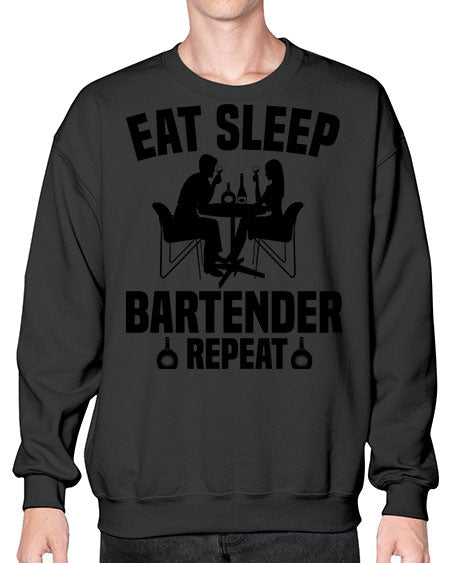 Eat sleep Style 130# - bartender- Sweatshirt - Crew