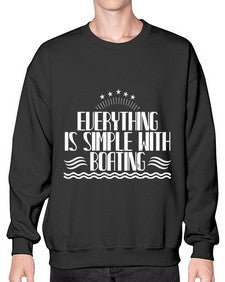 Everything is simple with Boating 17# - boats- Sweatshirt - Crew
