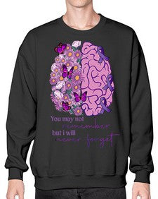 Floral Brain I Will Never Forget 146# - alzheimers- Sweatshirt - Crew