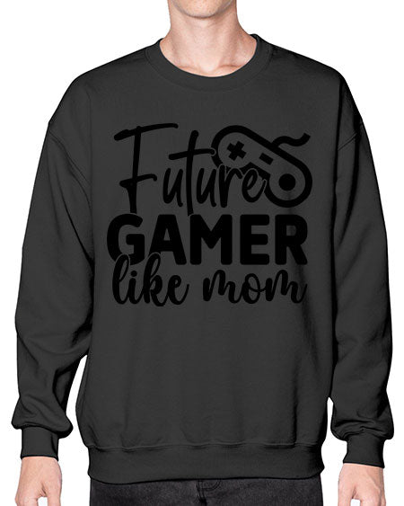 Future Gamer Like Mom 313# - kids- Sweatshirt - Crew