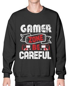 Gamer zone Be careful 18# - video games- Sweatshirt - Crew