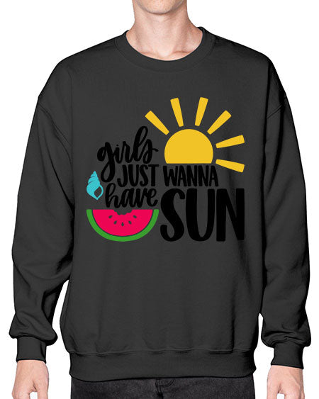 Girls Just Wanna Have Sun Style 44# - summer- Sweatshirt - Crew