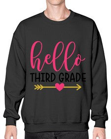 Hello Third Grade 350# - third grade- Sweatshirt - Crew