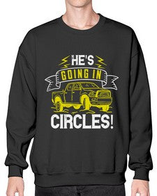 Hes going in circles 54# - hot rod- Sweatshirt - Crew