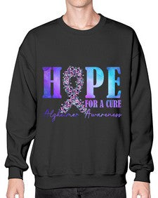 Hope For A Cure AlzheimerS Awareness 163# - alzheimers- Sweatshirt - Crew