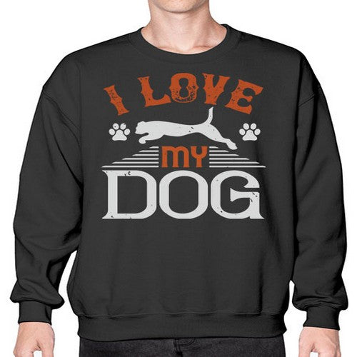 I Love My Dog Style 189# - dogs- Sweatshirt - Crew