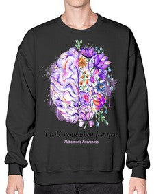 I Will Remember For You Brain Alzheimers Awareness 184# - alzheimers- Sweatshirt - Crew
