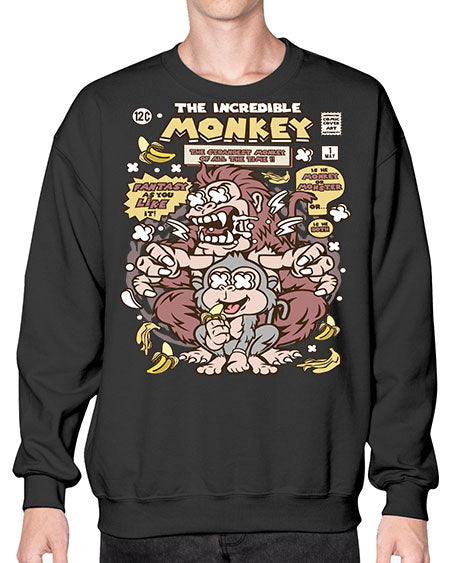 Incredible Monkey - monkey- Sweatshirt - Crew