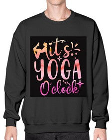 It s yoga O clock  345# - yoga- Sweatshirt - Crew