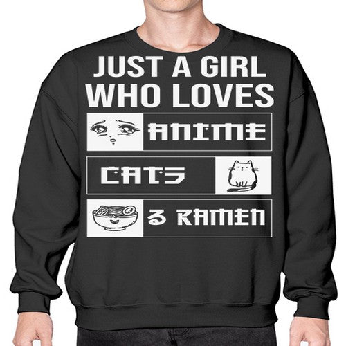 Just A Girl Who Loves 263# - anime- Sweatshirt - Crew