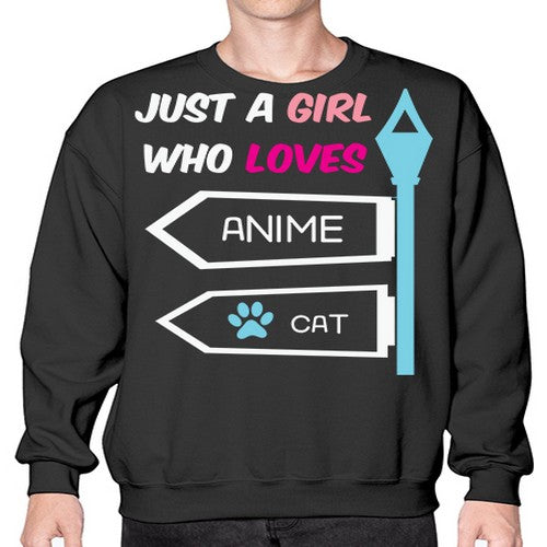 Just A Girl Who Loves Anime 264# - anime- Sweatshirt - Crew