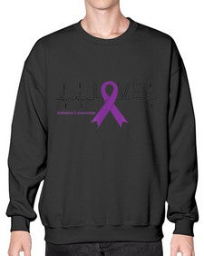 LOVE Gifts for Survivors National Alzheimers Awareness 192# - alzheimers- Sweatshirt - Crew