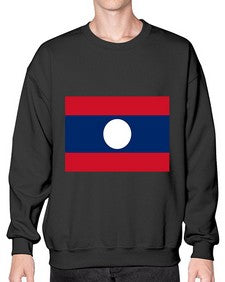 Laos 1111# - world flags- Sweatshirt - Crew