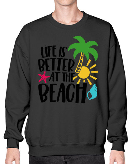 Life Is Better At The Beach Style 34# - summer- Sweatshirt - Crew
