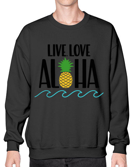 Live Love Aloha Style 30# - summer- Sweatshirt - Crew