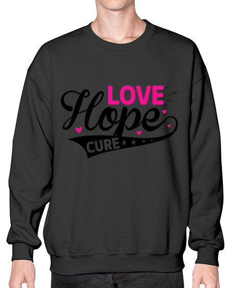 Love Hope Cure 14# - breast cancer- Sweatshirt - Crew