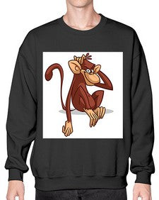 Monkey 174# - cartoon animals- Sweatshirt - Crew