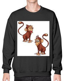 Monkey 175# - cartoon general- Sweatshirt - Crew