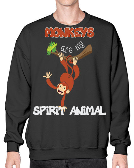 Monkeys Are my Spirit Animals 19# - monkey- Sweatshirt - Crew