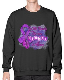 No One Figh Alone AlzheimerS Awareness 200# - alzheimers- Sweatshirt - Crew