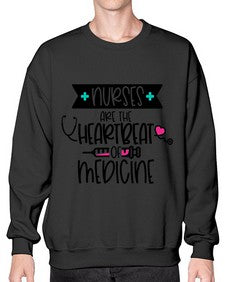 Nurses Are The Heartbeat Of Medicine Style Style 1231# - nurse- Sweatshirt - Crew