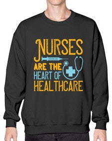 Nurses are the heart of healthcare Style 1229# - nurse- Sweatshirt - Crew