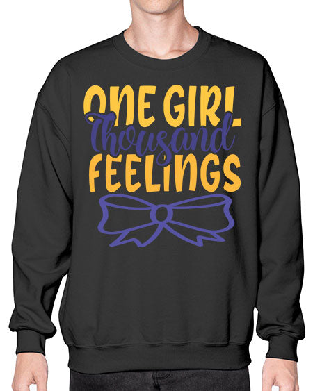 One Girl Thousand Feelings Style 175# - baby- Sweatshirt - Crew