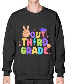 Peace Out third Grade Peace 648# - third grade- Sweatshirt - Crew