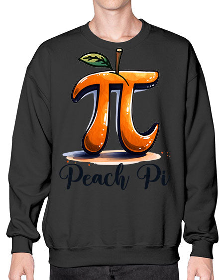 Peach Pi Math Teacher 32# - pi- Sweatshirt - Crew