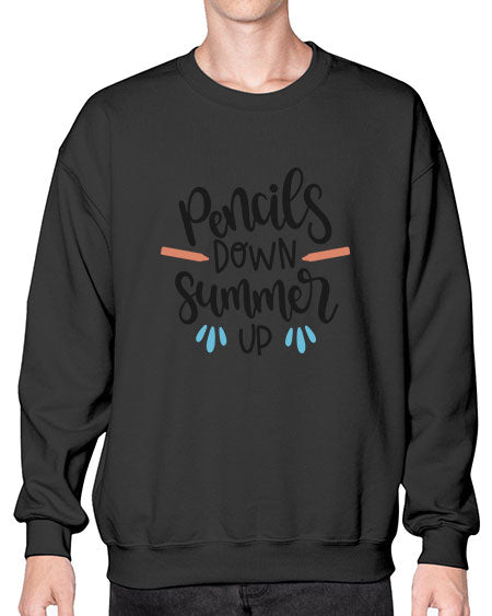 Pencils down summer up 87# - summer- Sweatshirt - Crew