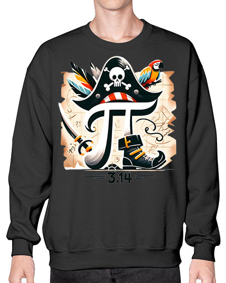 Pirate Pi Day Sublimation Design 39# - pi- Sweatshirt - Crew