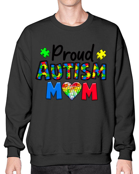 Proud Autism Mom - autism- Sweatshirt - Crew