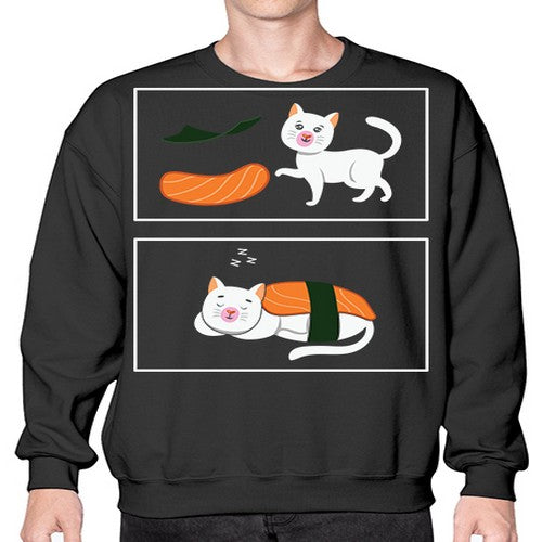 Ramen Cat Kawaii Anime Japanese Anime 279# - anime- Sweatshirt - Crew