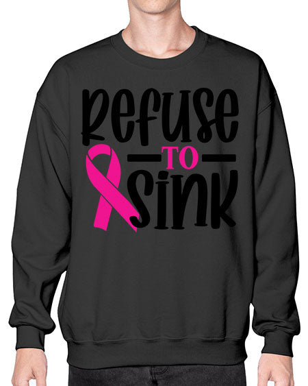 Refuse to Sink 9# - breast cancer- Sweatshirt - Crew