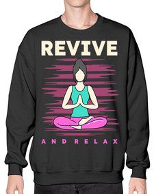 Revive and Relax 500# - yoga- Sweatshirt - Crew
