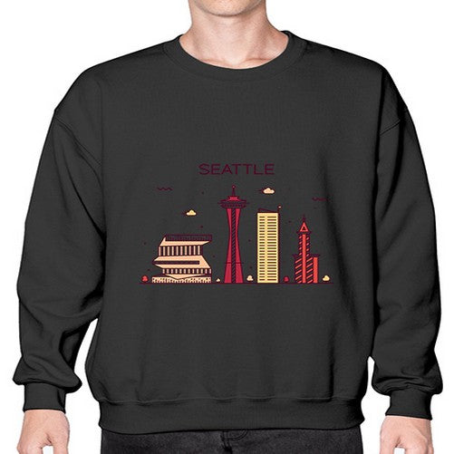 Seattle 1810# - cities- Sweatshirt - Crew