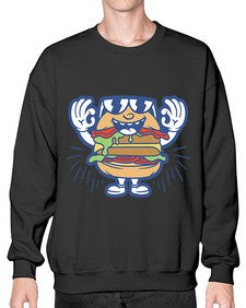 Sir burger 206# - cartoon food- Sweatshirt - Crew