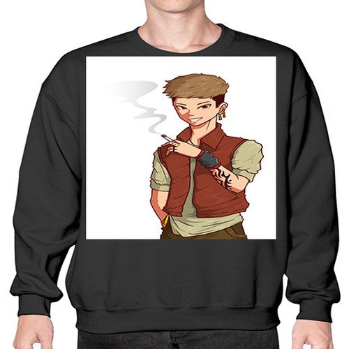 Smoker street boy 61# - anime- Sweatshirt - Crew