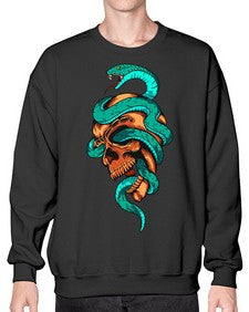 Snake 207# - cartoon animals- Sweatshirt - Crew