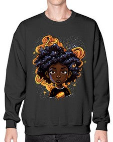 Sparkling Black Girl Design 12# - black girls or women- Sweatshirt - Crew