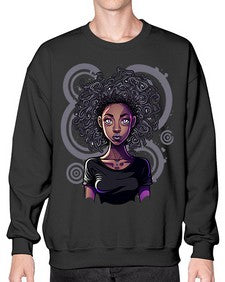 Sparkling Black Girl Design 14# - black girls or women- Sweatshirt - Crew