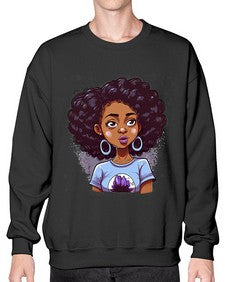 Sparkling Black Girl Design 20# - black girls or women- Sweatshirt - Crew