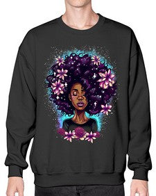 Sparkling Black Girl Design 3# - black girls or women- Sweatshirt - Crew