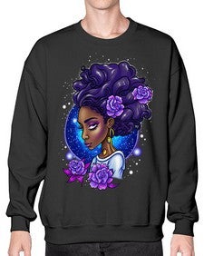 Sparkling Black Girl Design 7# - black girls or women- Sweatshirt - Crew