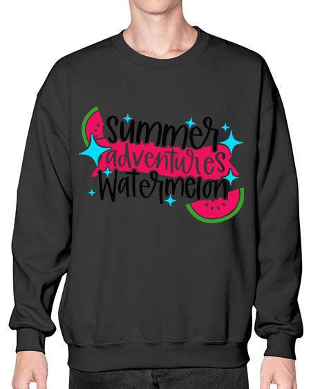Summer Adventures Watermelon Style 23# - summer- Sweatshirt - Crew