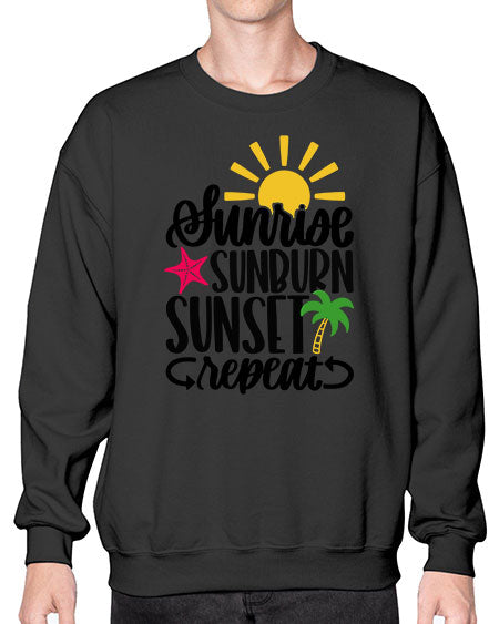 Sunrise Sunburn Sunset Repeat Style 16# - summer- Sweatshirt - Crew